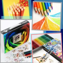 Set creioane colorate pe bază de ulei, 48 culori