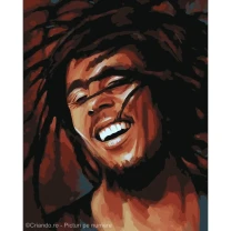 Pictura pe numere Portret 40x50 cm, Bucuria lui Bob Marley, PDP2215