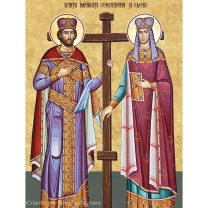 Picturi pe numere Religioase 60x75 cm Sfintii Constantin si Elena 21 Mai PDP1461