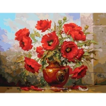 Pictura pe numere Flori, 40x50 cm, Contrast Spulberator, PDA565