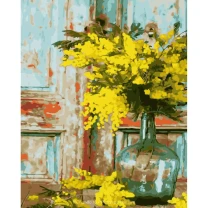 Pictura pe numere Flori 40x50 cm, Abandonarea Galbenului, PDA620