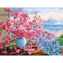 Picturi pe numere Flori, 40x50 cm, Muntele Fuji, Japonia, PDP2502