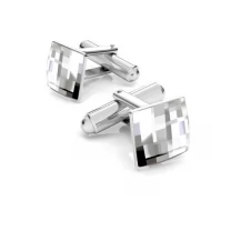 Butoni Argint 925, Butoni SWAROVSKI Crystal Clear + CADOU Laveta profesionala pentru curatat bijuterii din argint - Butoni Camasa Criando Bijoux -