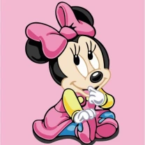 Pictura pe numere copii 30x30 cm, Minnie Mouse, PDP3073