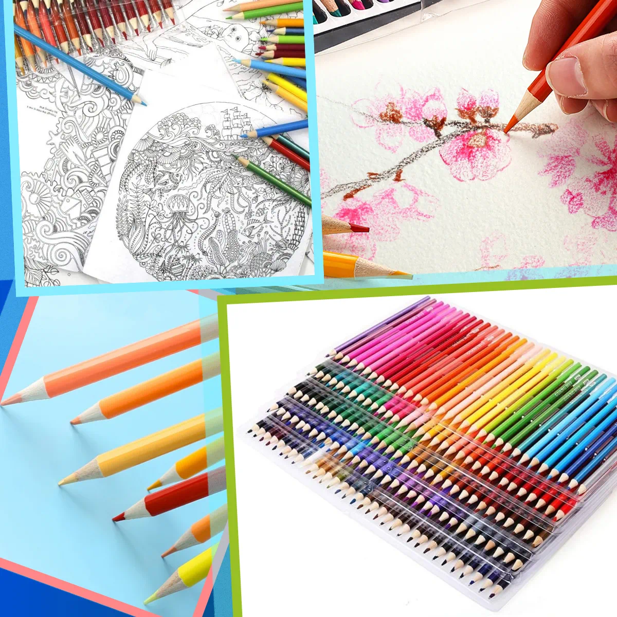 Set Creioane colorate pe bază de ulei, 180 culori