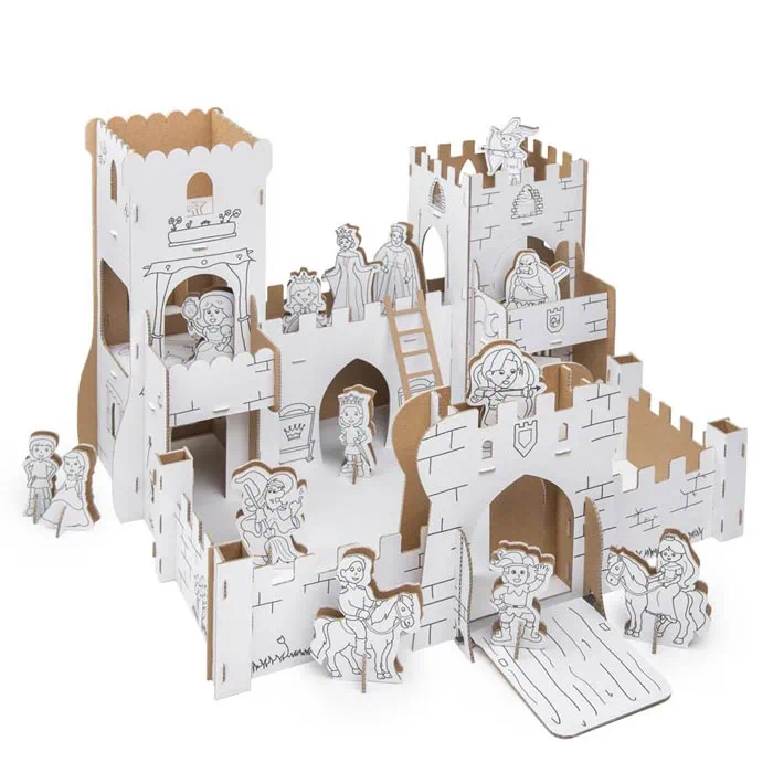 Puzzle carton 3D Castel , construieste, coloreaza, joaca-te, 58 x 58 x 40 h cm, cod CPZ-MFC6064
