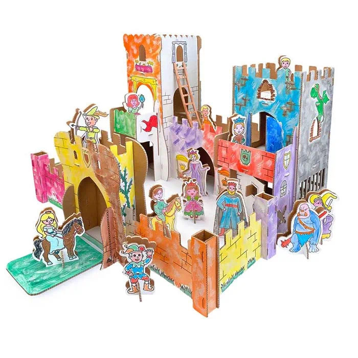 Puzzle 3D Castel , construieste, coloreaza, joaca-te, 58 x 58 x 40 h cm, cod CPZ-MFC6064
