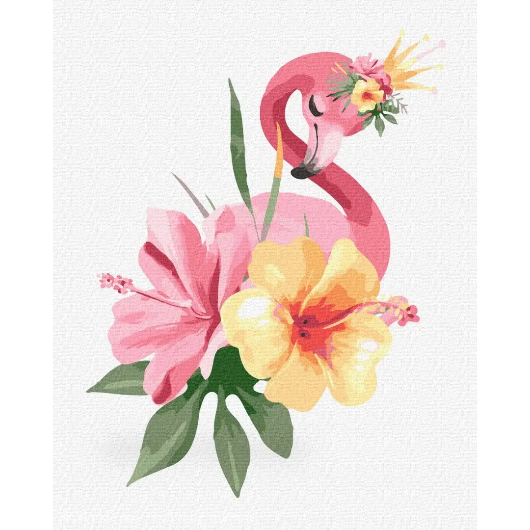 Pictura pe numere 40x50 cm, Transfigurarea Flamingo, PDX169