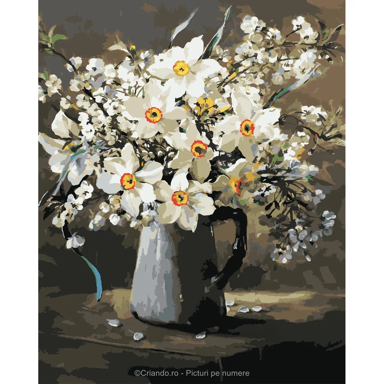 Pictura pe numere Flori 40x50 cm, Clasicul Ambient, PDA505