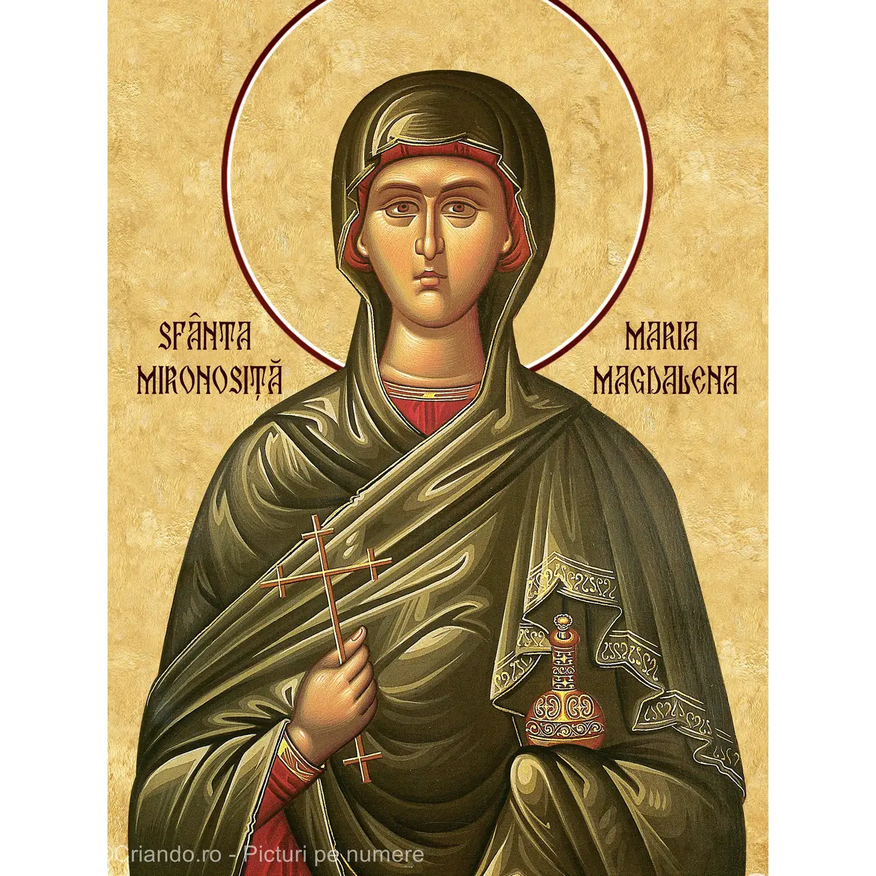 Picturi pe numere Religioase 40x50 cm Sfanta Mironosita Maria Magdalena 22 Iulie PDP1463