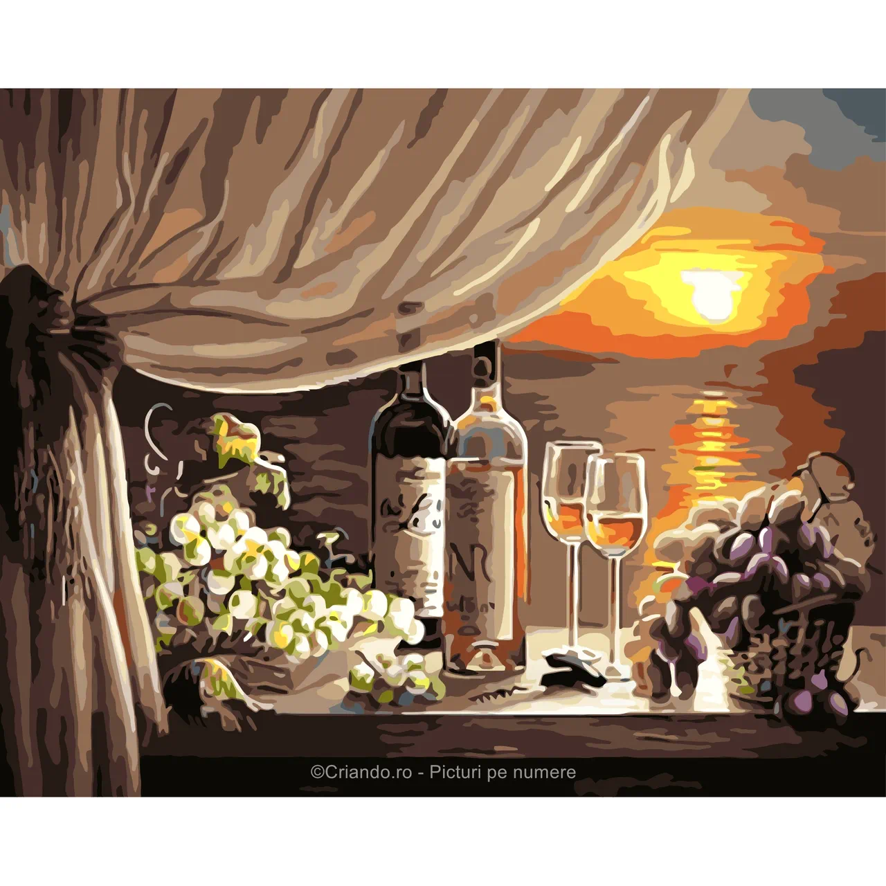 Pictura pe numere Toamna 40x50 cm, Peisajul vinului, PDA507