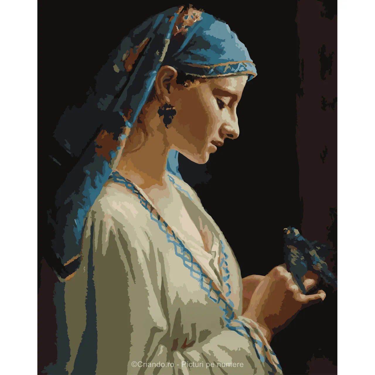 Pictura pe numere Portret 40x50 cm, Traditie Pasnica, PDA626