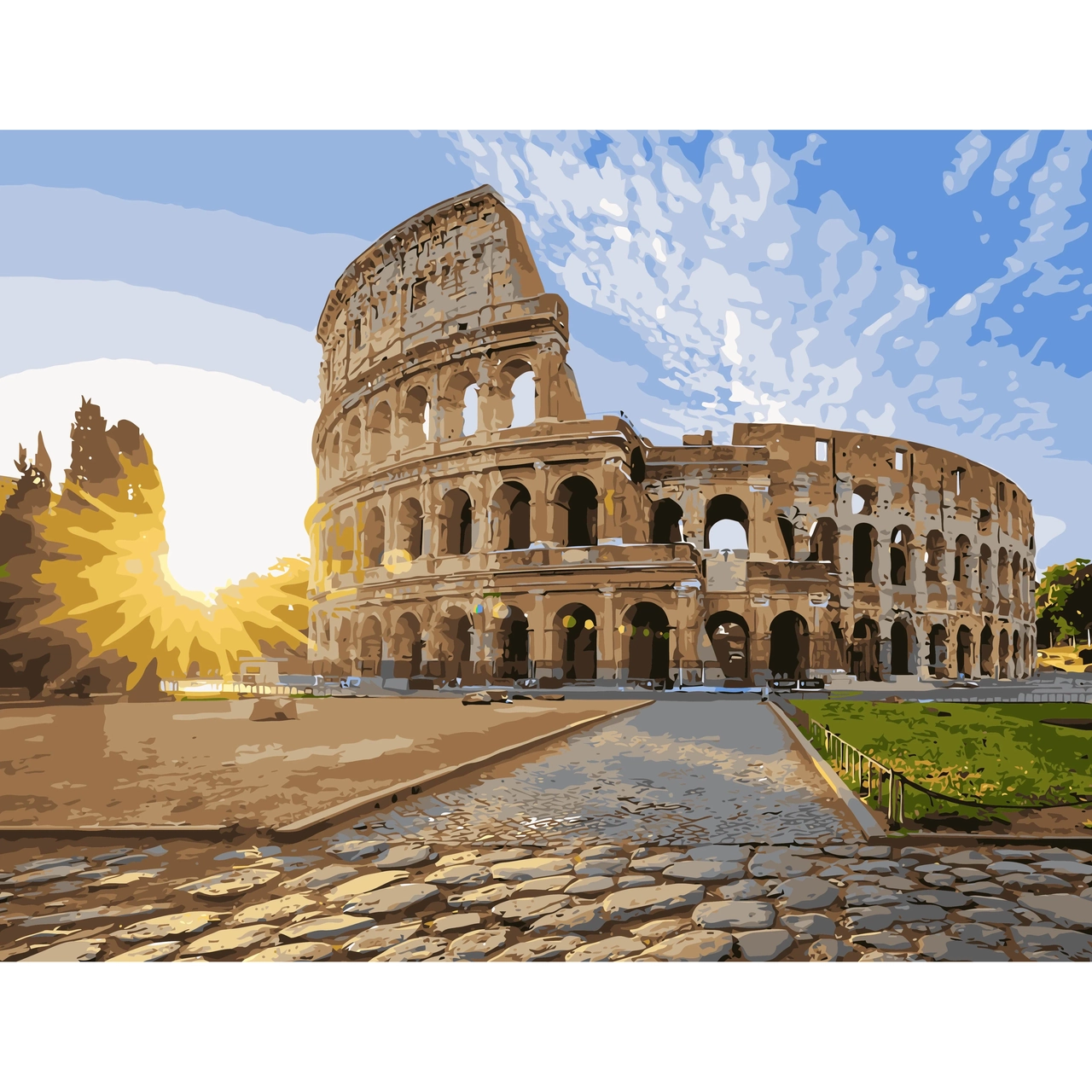 Picturi pe numere Peisaje, 40x50 cm, Colosseumul din Roma, PDP2526