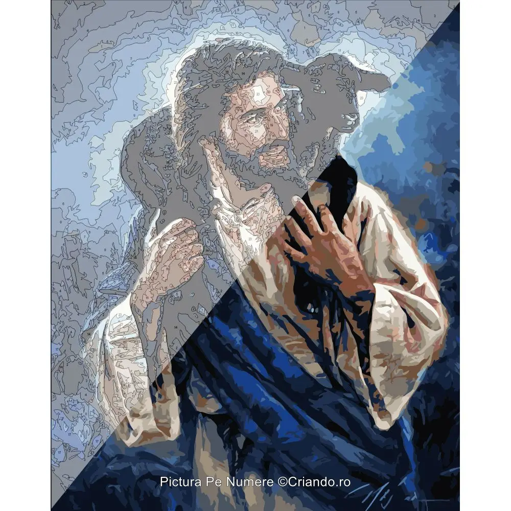 Picturi pe numere Religioase 40x50 cm Isus PDP1357
