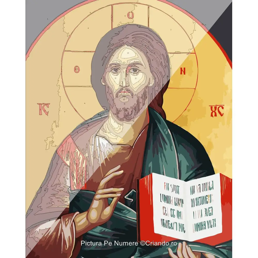 Picturi pe numere Religioase 40x50 cm Isus Hristos PDP1479