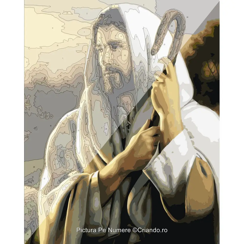 Picturi pe numere Religioase 40x50 cm Isus Hristos PDP1495
