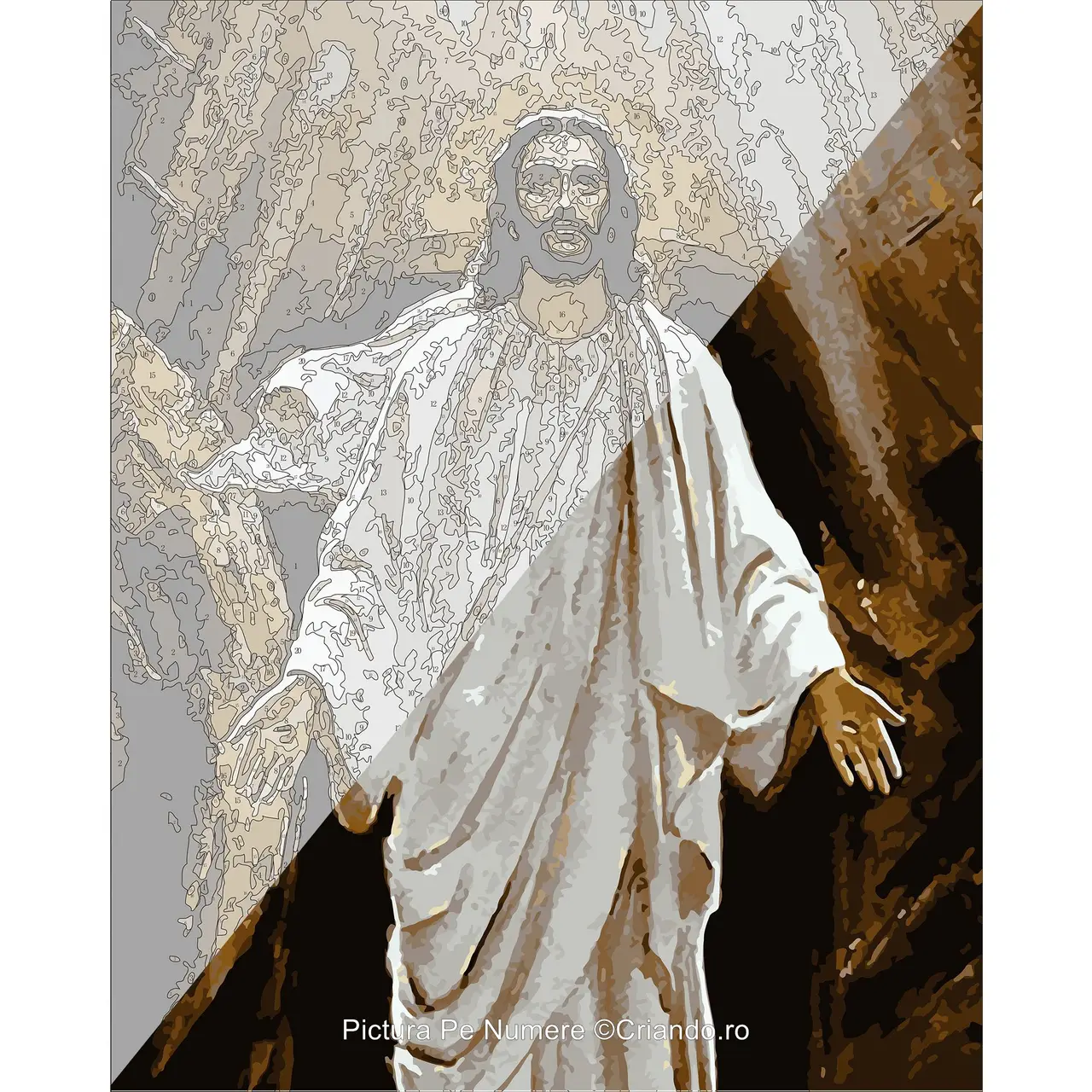Picturi pe numere Religioase 40x50 cm Isus PDP427