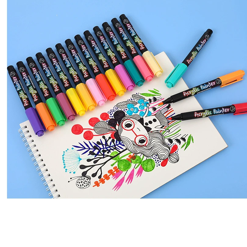 Set markere cu vopsea acrilică 36 culori, Criando, MVA-101